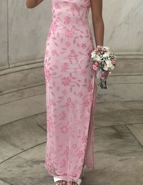 chinese dress ladies Beki Beaded Mesh Maxi Dress
