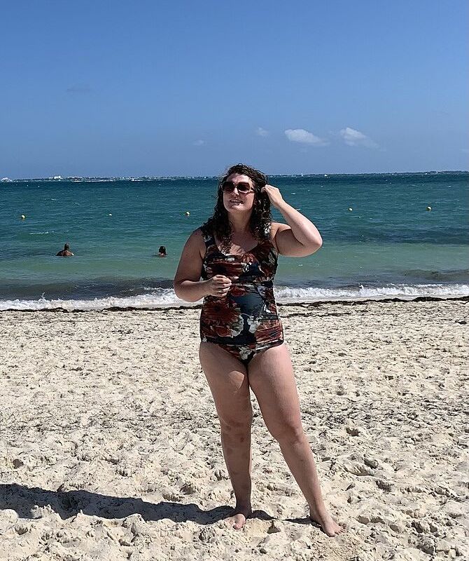 Black Polka Dot Off Shoulder One-Piece Albion Fit