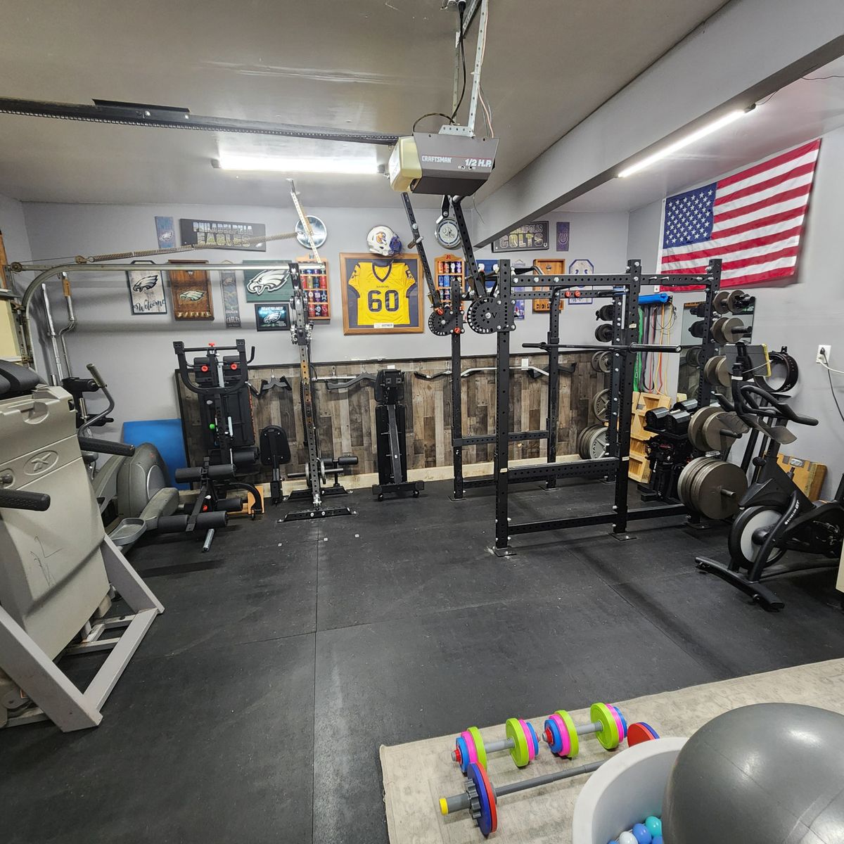 Garage Gym And Office Workout Room Combo Workouts Turning Living