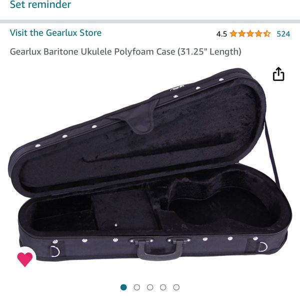 Kala Baritone Ukulele Foam Case - Soft Shell Case For Baritone Ukes