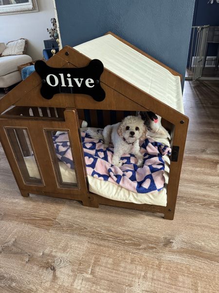 Kuranda Indoor Dog Crate Bed - Walnut Frame, Smoke Vinyl - Orthopedic & Portable