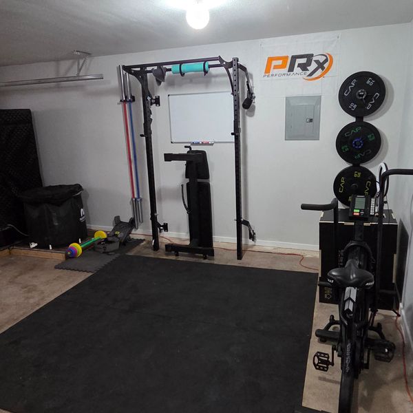 Car Garage Garage Gym Fold Up Profile® ONE Squat Rack With Pull-Up