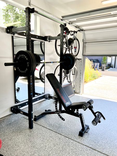 folding garage gym adjustable bench