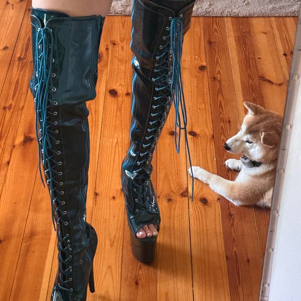 Orange Extreme Thigh Boots 1+ Thousand Red Knee High Boots Royalty