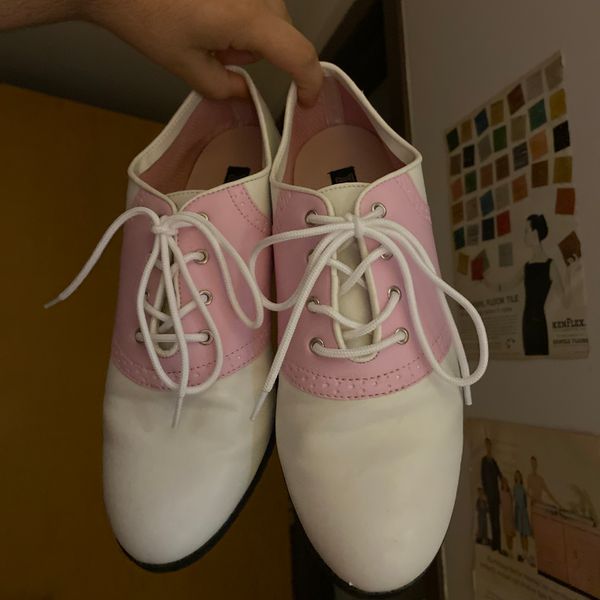 Pink Saddle Shoes Women NIKE VTG 1985 SADDLE SHOES PINK WHITE