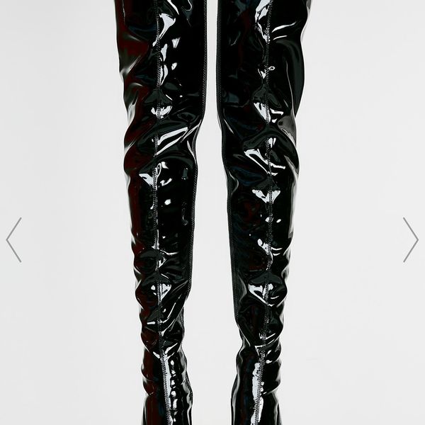 Donna Stivali Plateau Tacco Alto Stivali Al Ginocchio Stivali Alti - Foto 5