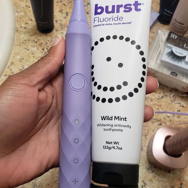 BURST Charcoal Whitening Toothpaste For Sensitive Teeth - Coconut Salt Flavor With Fluoride & Xylitol