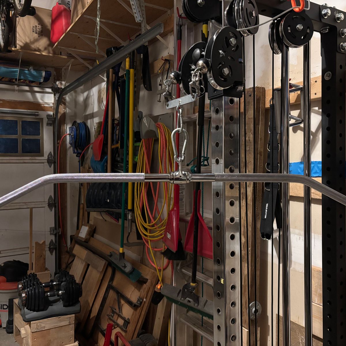 GYMRAT™ New Multi Grip LAT Pull Down Bar With 6 Ergonomic Handles, Neutral Grip LAT Pulldown