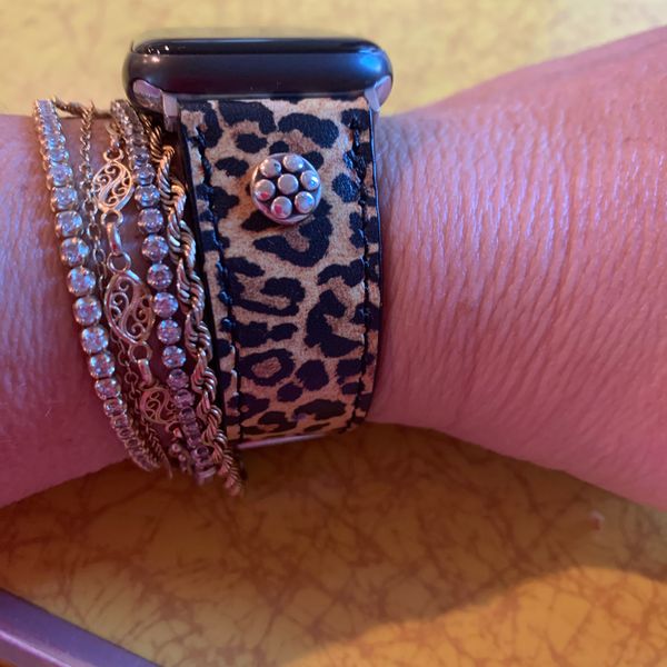 Brighton Watch with animal print band Catwalk Leather Watch Band - Brighton main image 4
